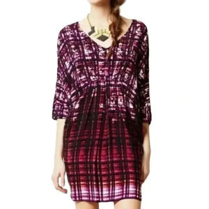 Anthropologie by MAEVE Pink Petal palette Tunic Coccoon dress size XS